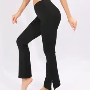 Black Flared Track Pants‎